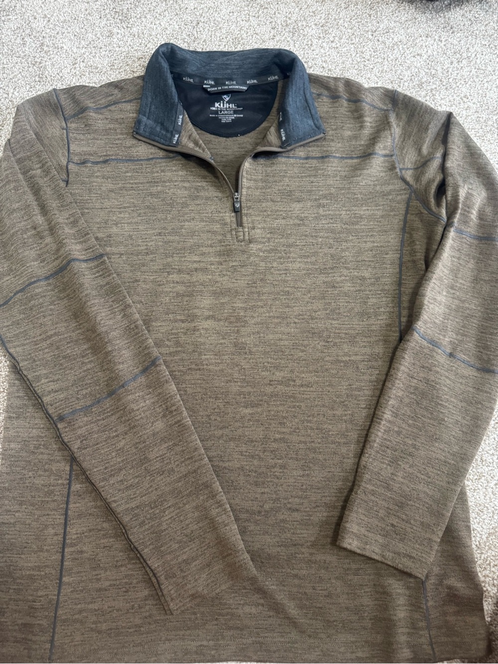 KüHL Men's Shirt Brown Olive Knit